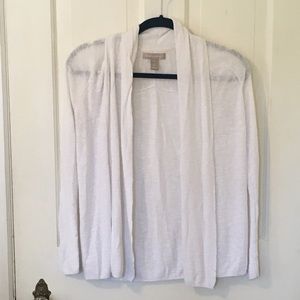Banana Republic lightweight, white cardigan